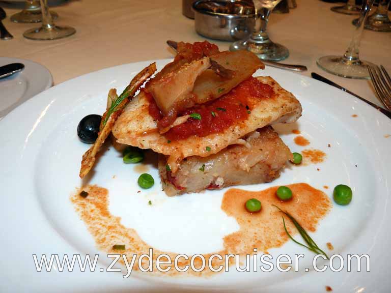 088: Carnival Triumph, Sea Day 2 - MARTINI Braised Basa Fillet with Tomato, Chili and Fennel