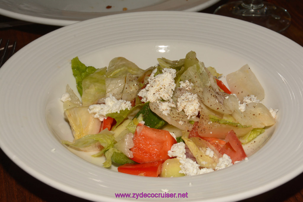 107: Carnival Triumph Journeys Cruise, Oct 26, 2015, Sea Day 2, MDR Dinner, Greek Salad, 