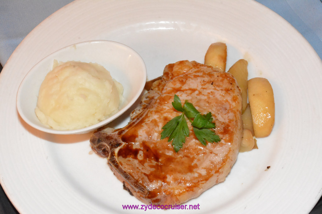 252: Carnival Triumph Journeys Cruise, Grand Cayman, MDR Dinner, Pork Chop, 