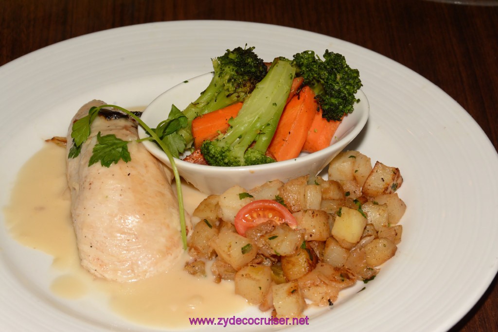 262: Carnival Triumph Journeys Cruise, Grand Cayman, MDR Dinner, Stuffed Chicken Breast, 