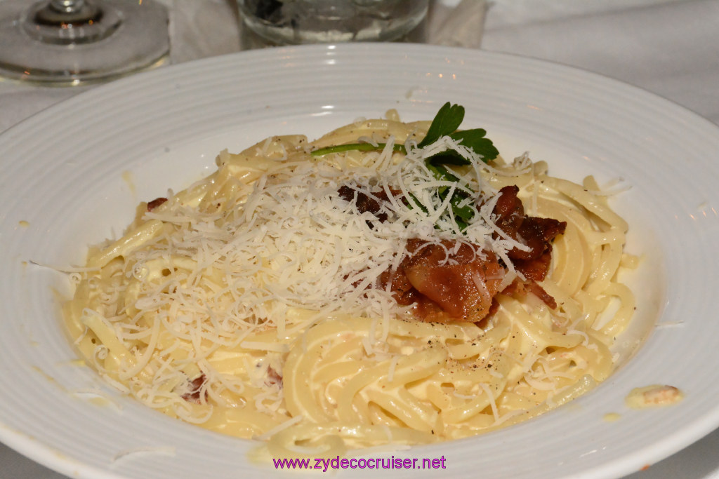 151: Carnival Triumph Journeys Cruise, Sea Day 3, MDR Dinner, Captain's Gala Dinner, Spaghetti Carbonara, 