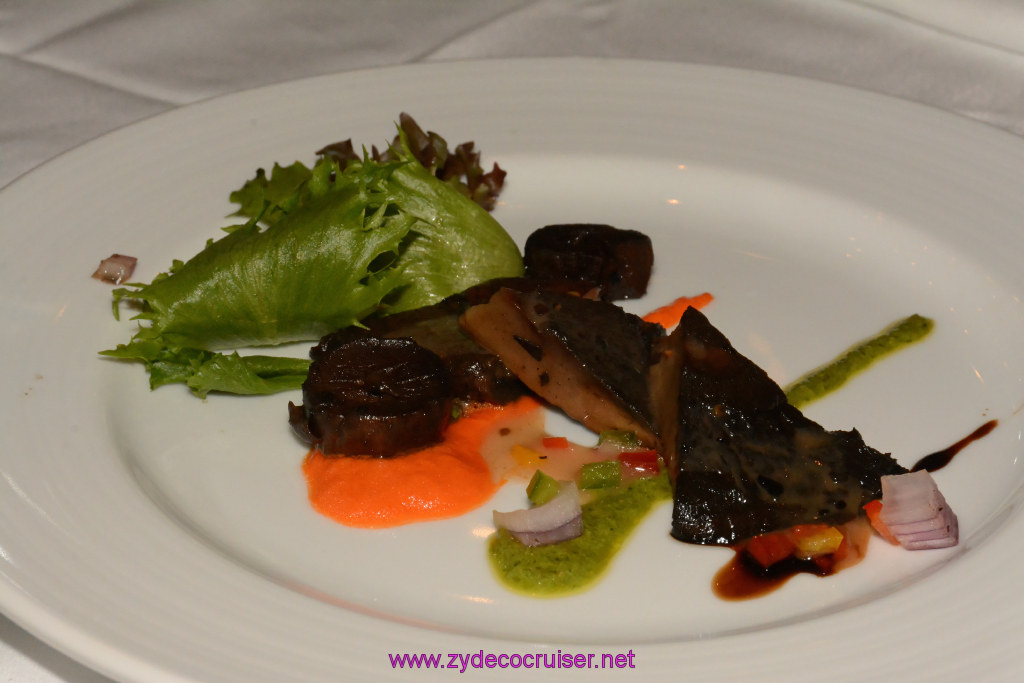 153: Carnival Triumph Journeys Cruise, Sea Day 3, MDR Dinner, Captain's Gala Dinner, Grilled Portobello Mushrooms, 