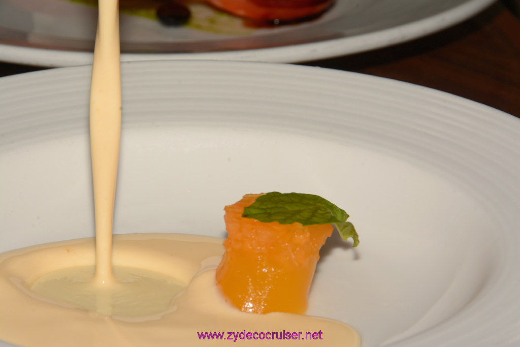 326: Carnival Triumph Journeys Cruise, St Maarten, MDR Dinner, Mango Cream Soup, 