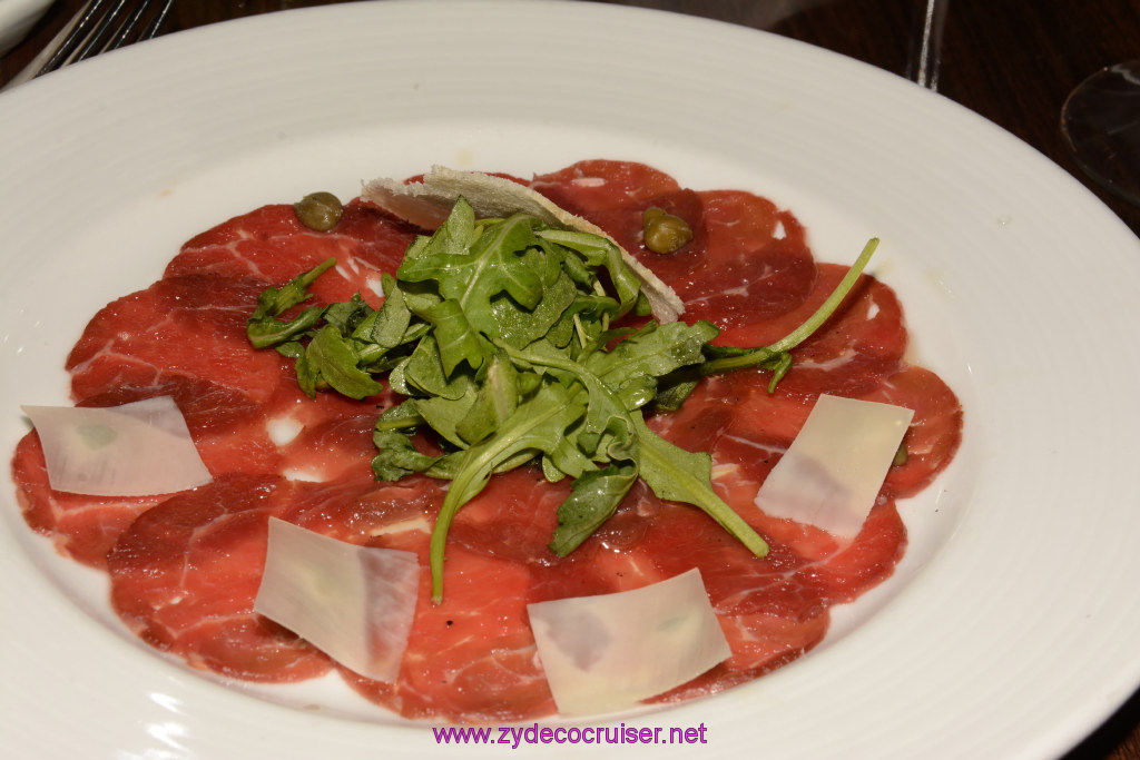 330: Carnival Triumph Journeys Cruise, St Maarten, MDR Dinner, Beef Carpaccio, 