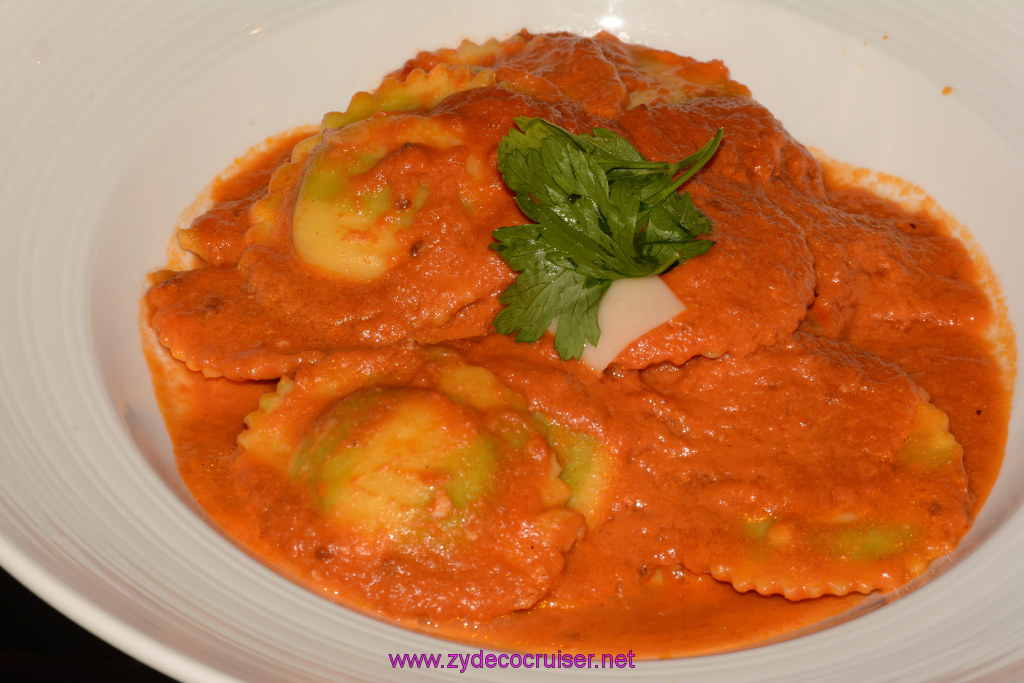 331: Carnival Triumph Journeys Cruise, St Maarten, MDR Dinner, Ricotta Ravioli, 