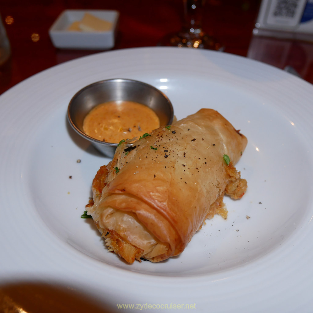 001: Carnival Valor Christmas Cruise, New Orleans MDR Dinner, Crawfish Strudel, 