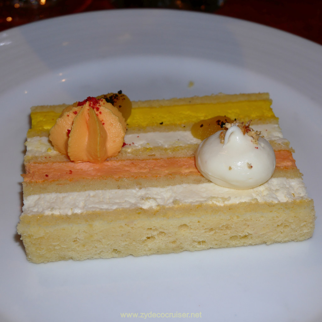 004: Carnival Valor Christmas Cruise, New Orleans MDR Dinner, Navel Orange Cake, 