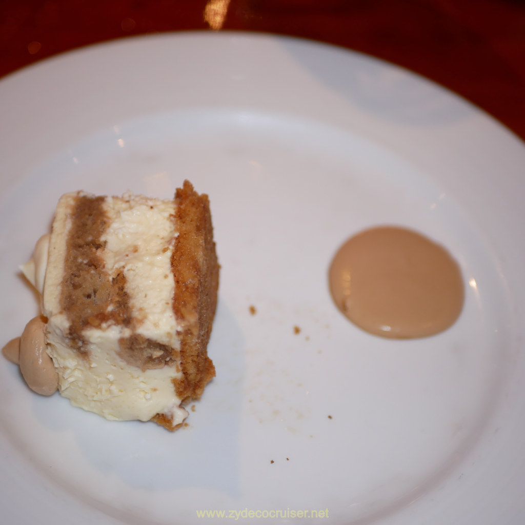 006: Carnival Valor Christmas Cruise, Sea Day 1, MDR Dinner, Tiramisu