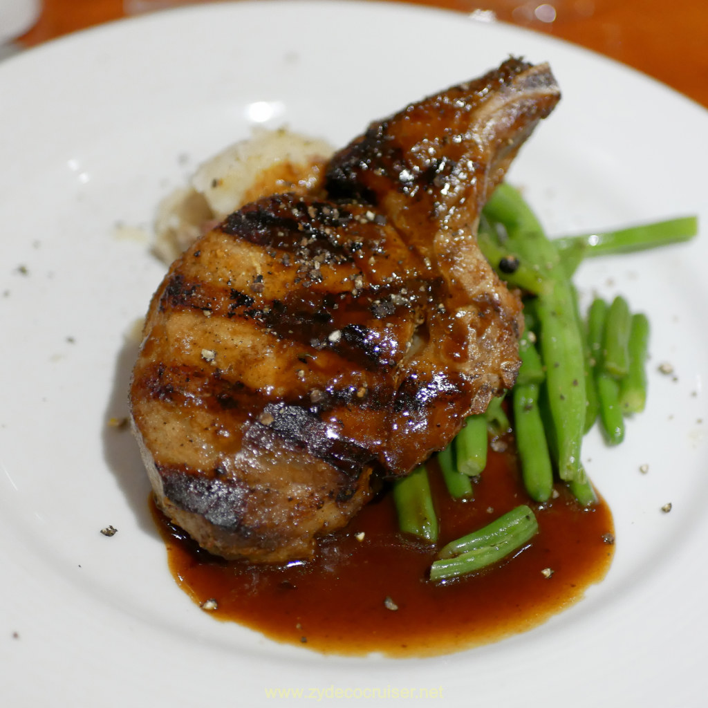 006: Carnival Valor Christmas Cruise, Progreso, MDR Dinner, Jerk Spiced Pork Chop