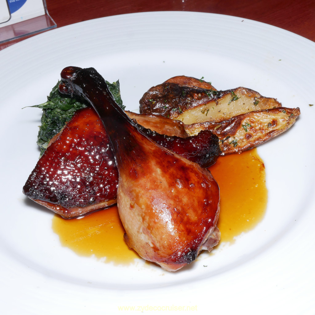 008: Carnival Valor Christmas Cruise, Progreso, MDR Dinner, Coffee Glazed Roast Duck 