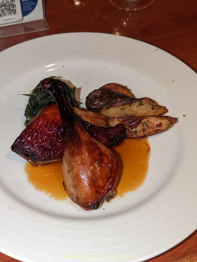 007: Carnival Valor Christmas Cruise, Progreso, MDR Dinner, Coffee Glazed Roast Duck 