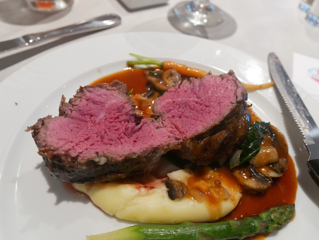 026: Carnival Venezia Transatlantic Cruise, Perfect Filet Mignon