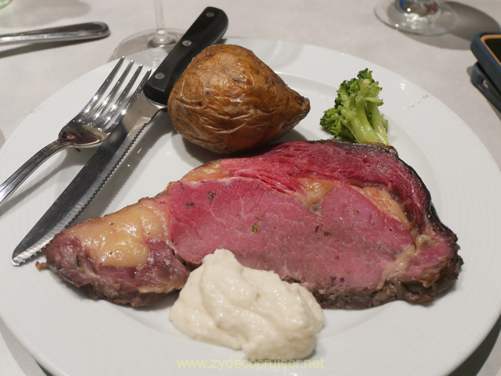 039: Carnival Venezia Transatlantic Cruise, MDR Dinner, Prime Rib