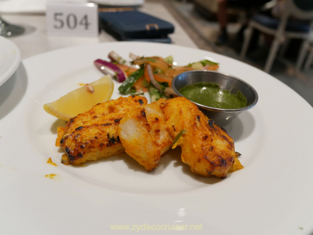 023: Carnival Venezia Transatlantic Cruise, Sea Day 3, MDR Lunch, Salute to India, Fish Tikka