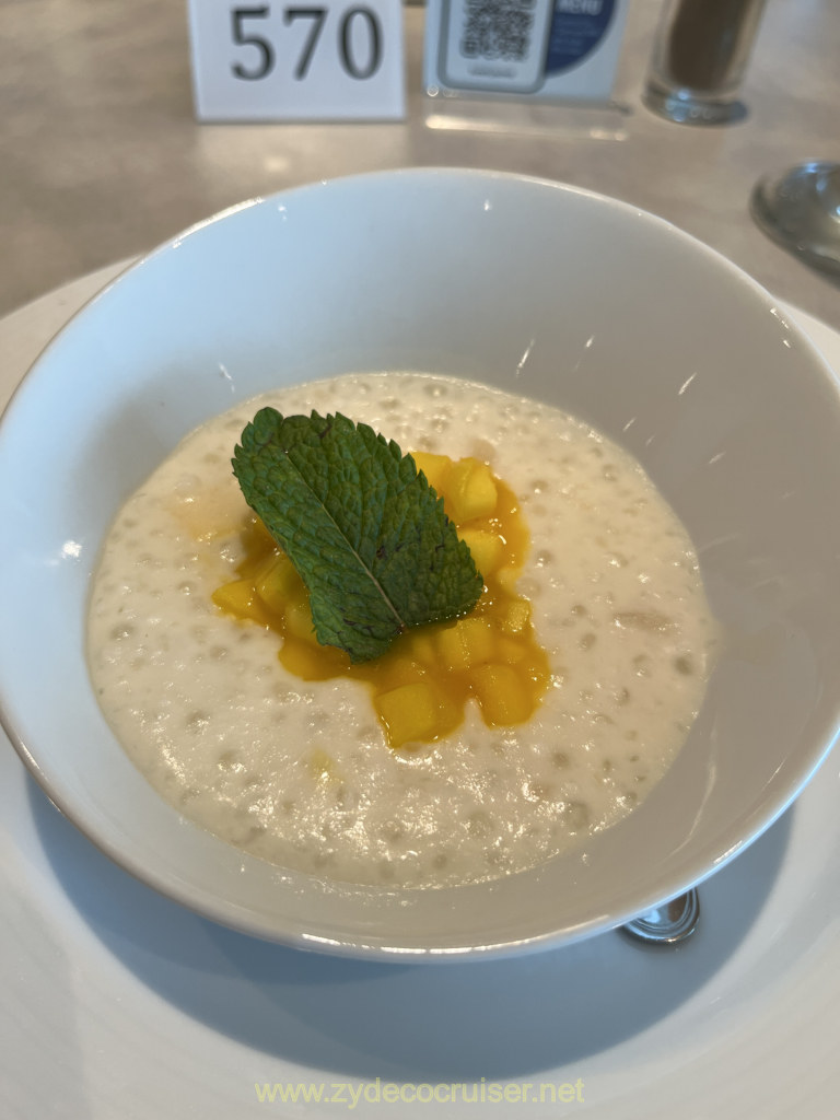 018: Carnival Venezia Transatlantic Cruise, Sea Day 8, Lunch, Far East Asia, Mango Sago Pudding