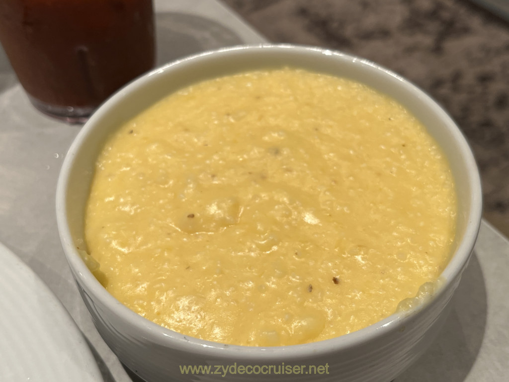 025: Carnival Venezia Transatlantic Cruise, Sea Day 9, Seaday Brunch, Cheese Grits