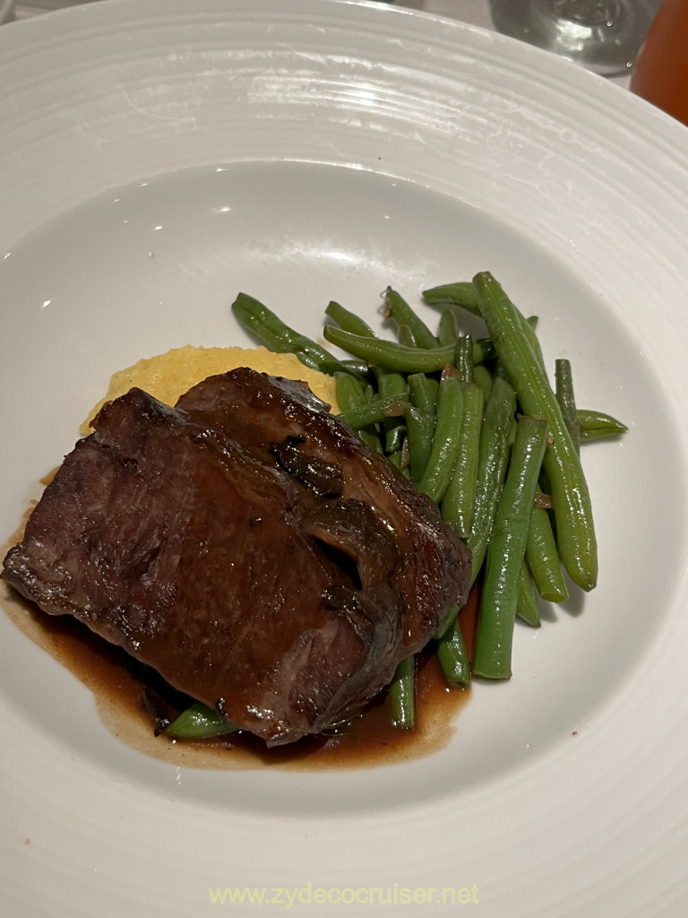 039: Carnival Venezia Transatlantic Cruise, Sea Day 9, MDR Dinner, Costine Brasate