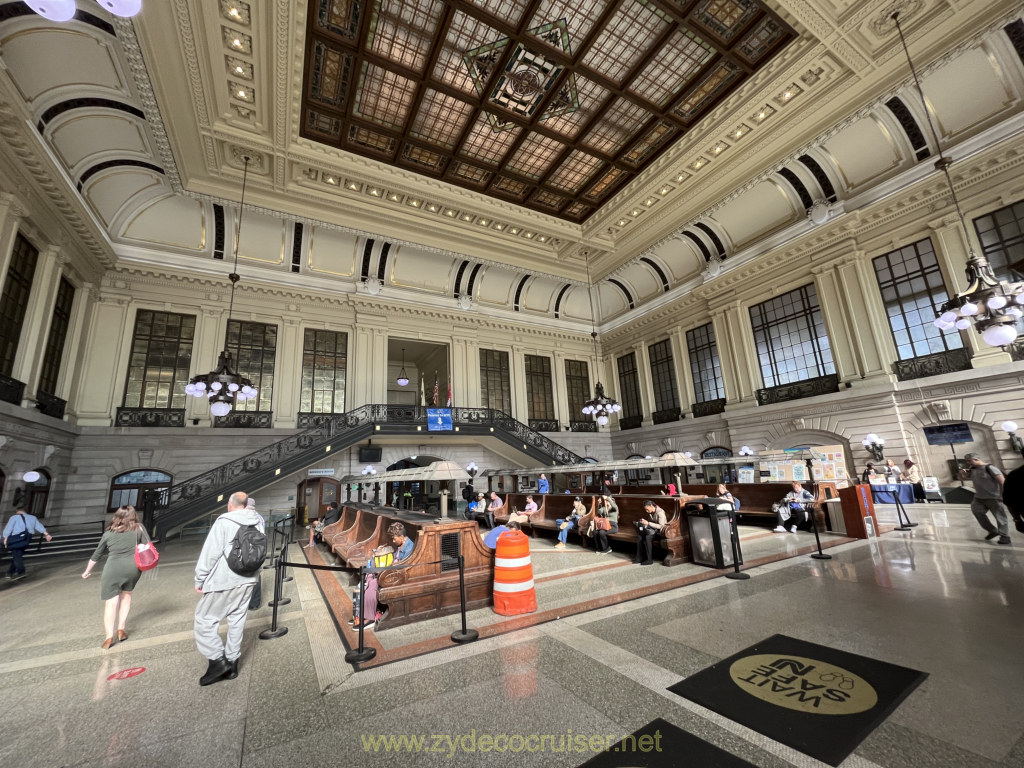 022: Hoboken, Lackawanna Railroad Terminal, Benches for ticketed passengers only