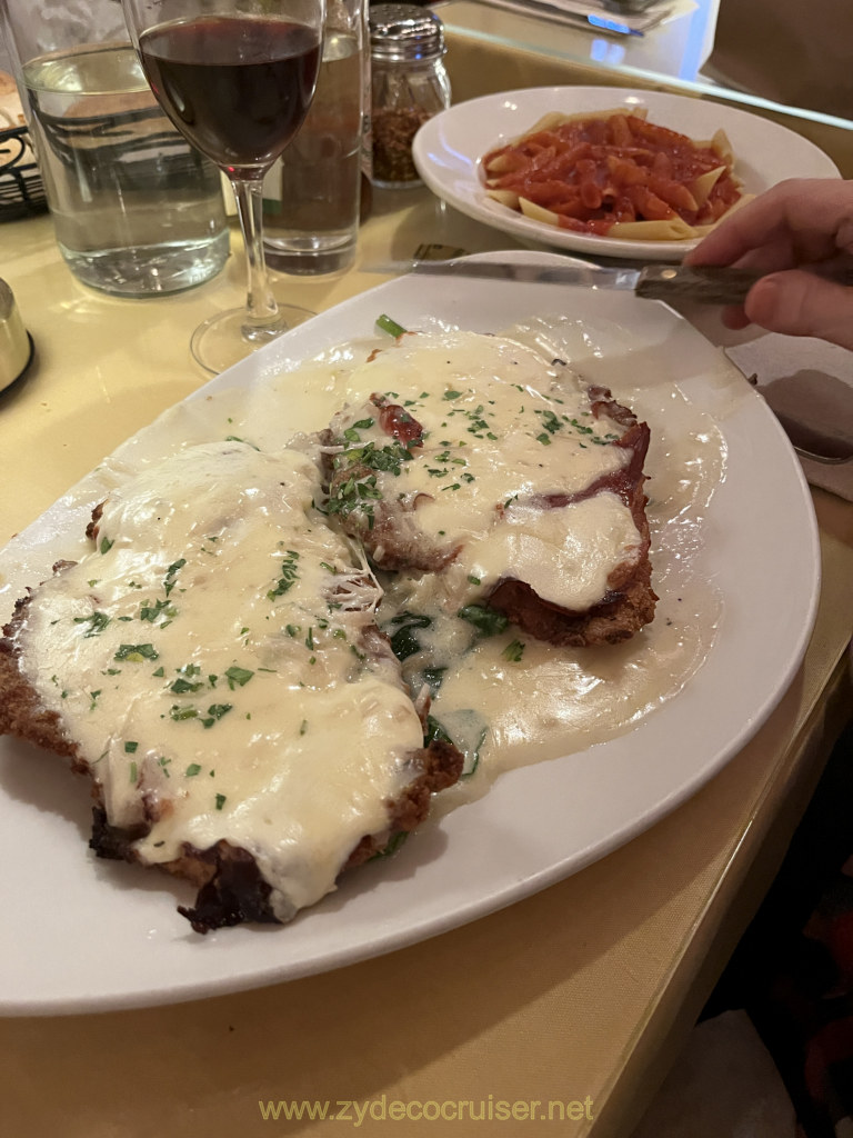 138: Hoboken, Leo's Restaurant, Veal Martha with a side of pasta.