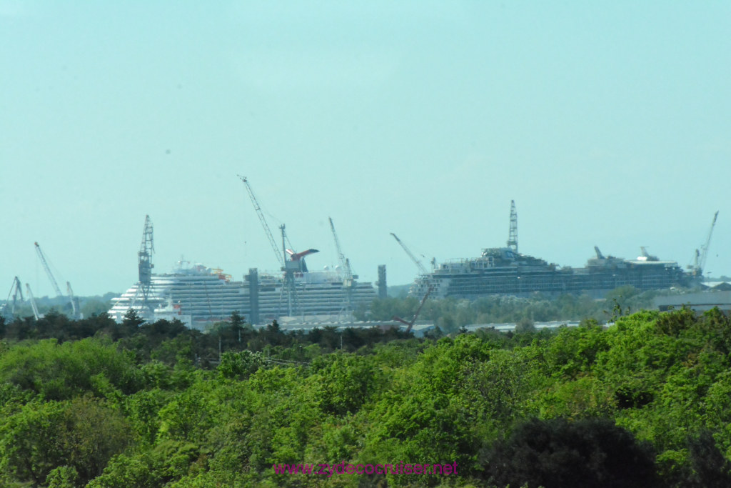 018: Carnival Vista, Pre-cruise, We passed near Carnival Vista at Monfalcone, 