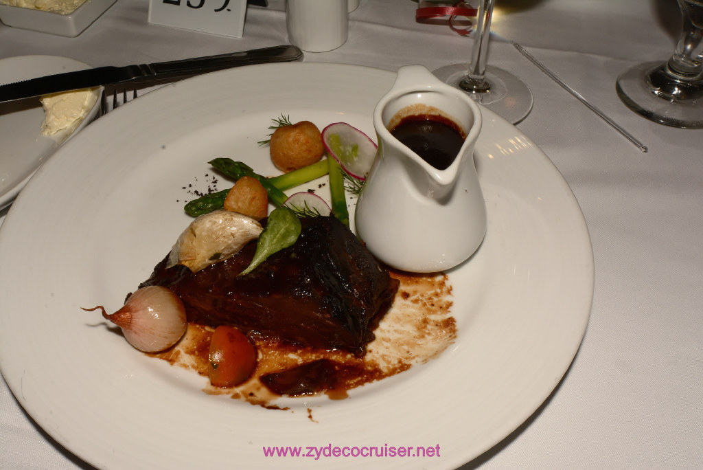 007: Carnival Vista Transatlantic Cruise, Sea Day 2, Diamond Luncheon, Wagyu Short Rib