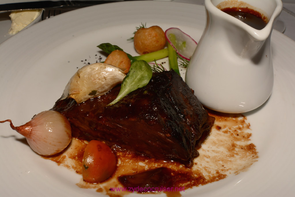 008: Carnival Vista Transatlantic Cruise, Sea Day 2, Diamond Luncheon, Wagyu Short Rib