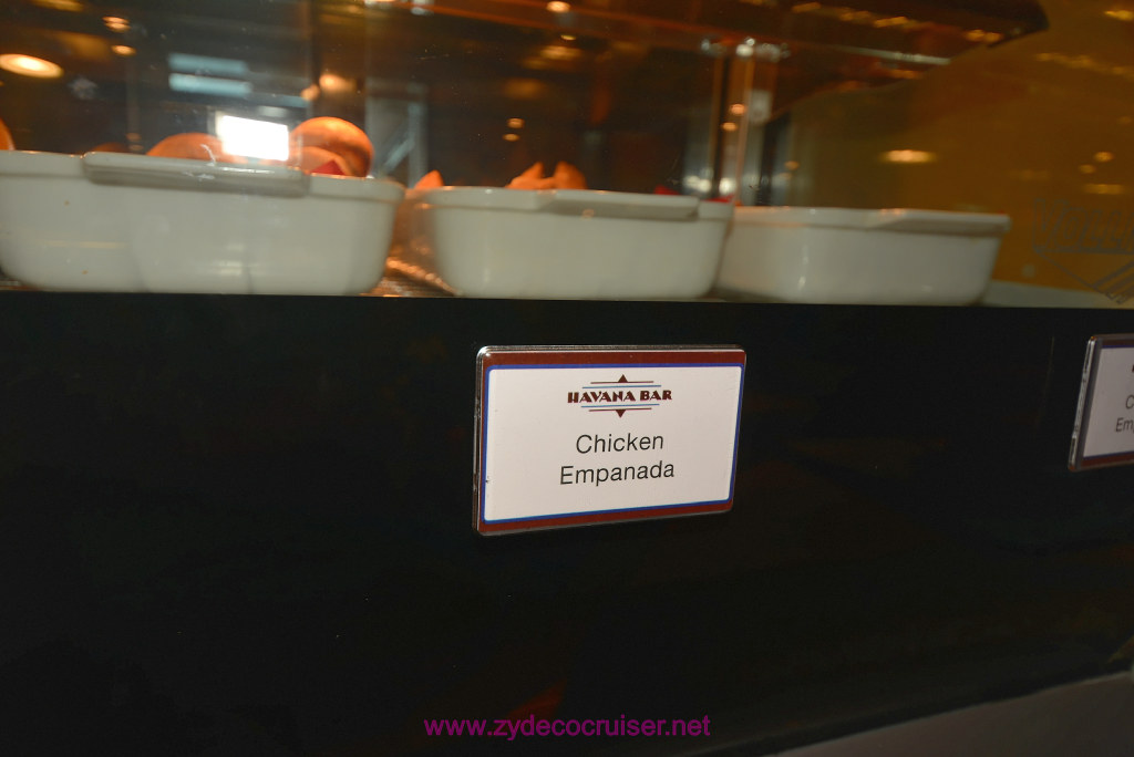 009: Carnival Vist Transatlantic Cruise, Sea Day 6, Havana Bar Lunch, Chicken Empanada