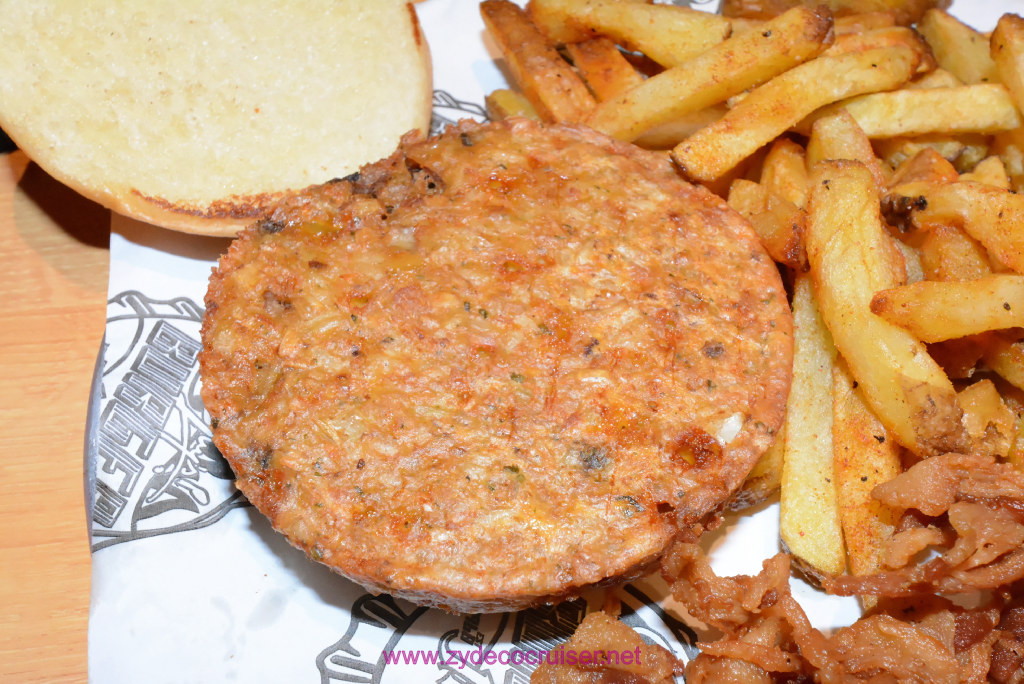 011: Carnival Vist Transatlantic Cruise, Sea Day 6, Guy's Burger Veggie Burger