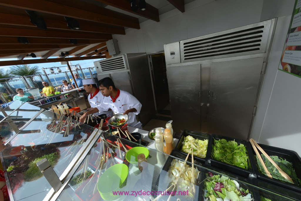 037: Carnival Vist Transatlantic Cruise, Sea Day 6, Serenity Salad Bar, Fresh Creations