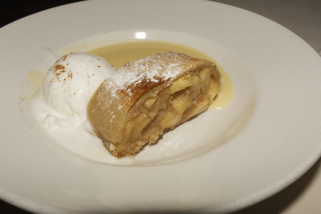 Viennese Apple Strudel, Vanilla Sauce