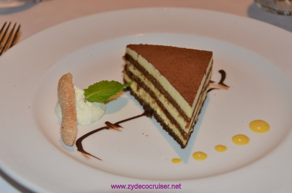 028: Golden Princess Coastal Cruise, MDR Dinner, Tiramisu, 