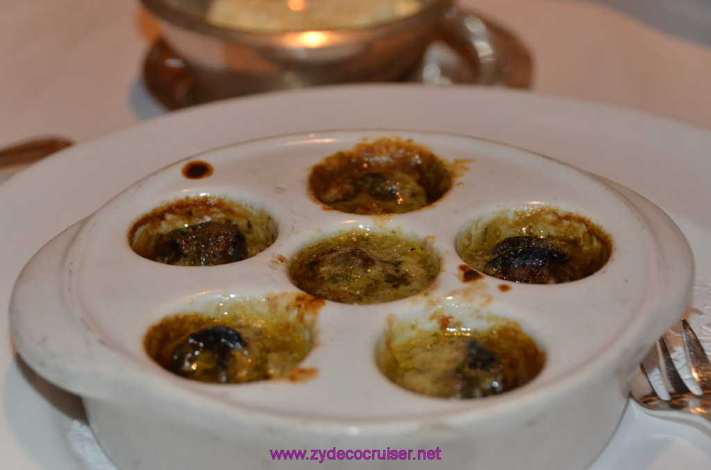 046: Golden Princess Coastal Cruise, MDR Dinner, Escargots Bourguignon, 