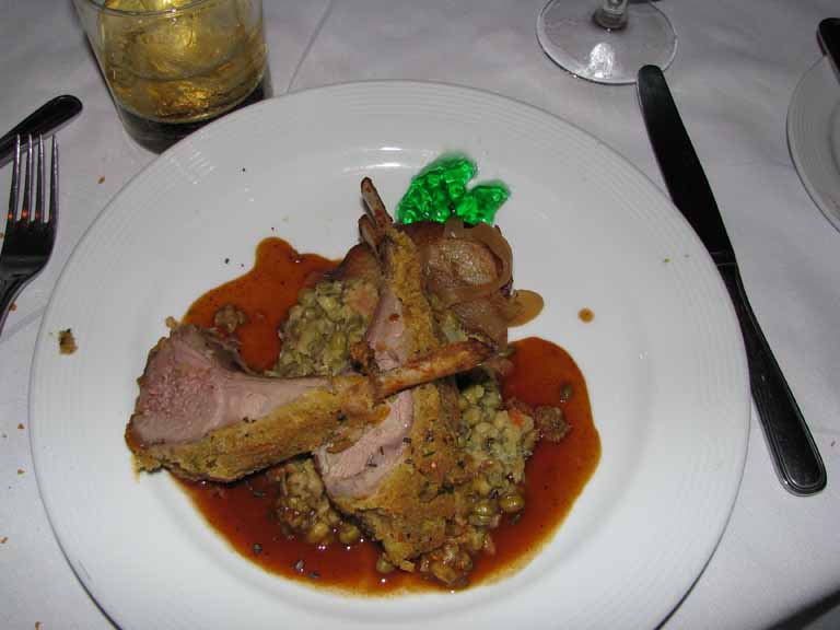 Mustard-herb Crusted Roast Rack of Lamb, NCL Spirit