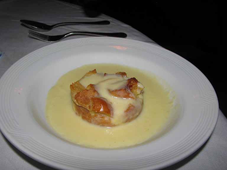 Warm Apple Bread Pudding, NCL Spirit