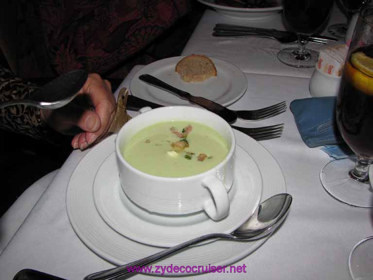 Chilled Avocado and Tomatillo Soup, NCL Spirit