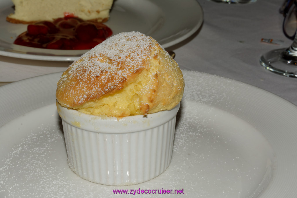 013: Emerald Princess Cruise, MDR Dinner, Warm Passion Fruit Soufflé, 