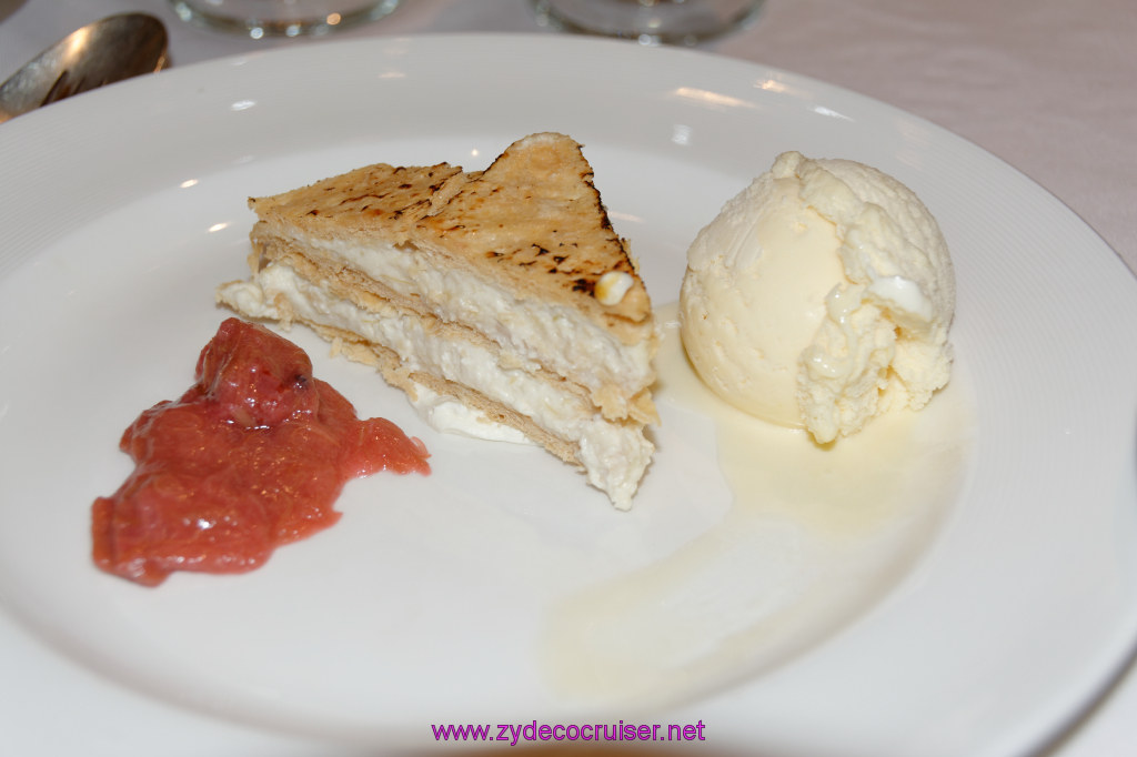 040: Emerald Princess Cruise, MDR Dinner, Burned Rhubarb Napoleon, 