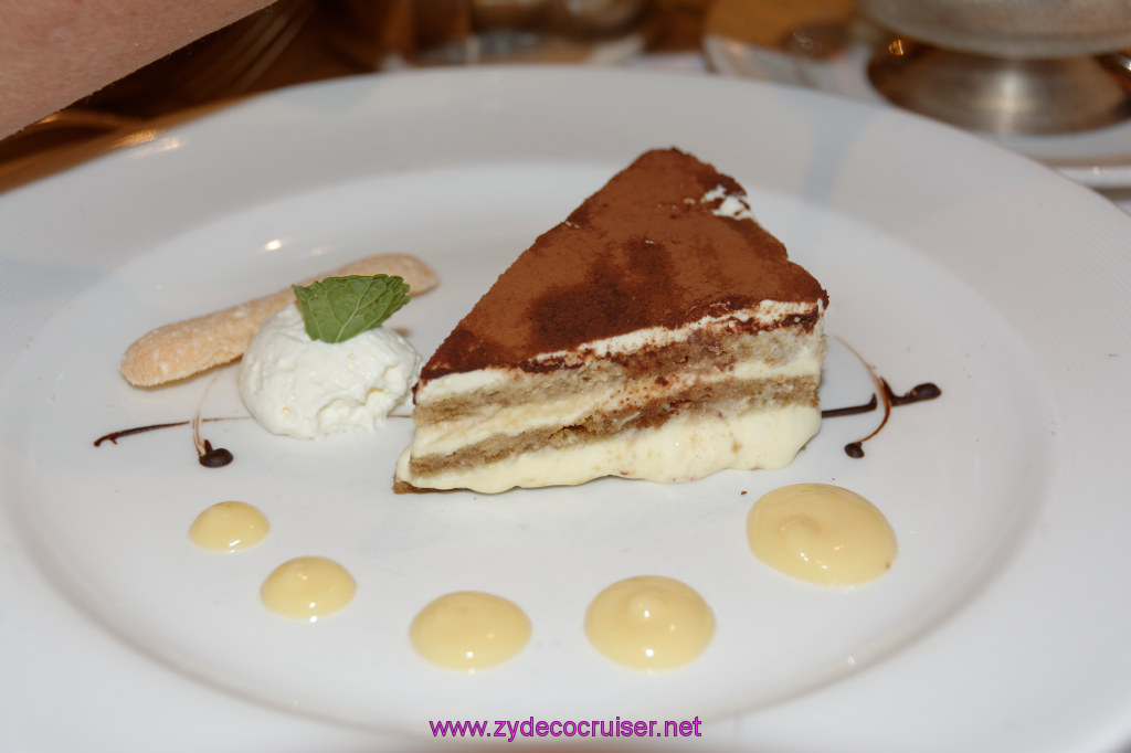 054: Emerald Princess Cruise, MDR Dinner, Tiramisu