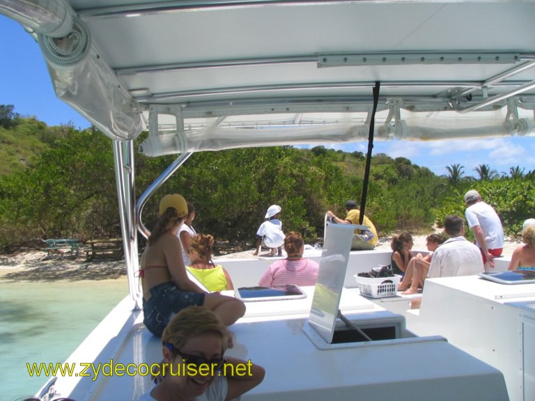 033: Carnival Liberty, Eli's Adventure Antigua Eco Tour, Our boat wasn't crowded at all - lots of room - here we are arriving at Bird Island.