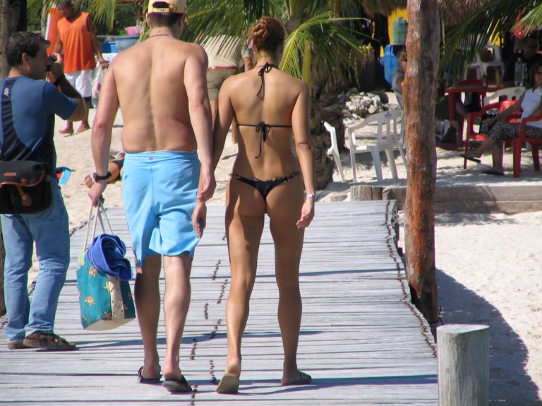 Butt Floss, Tequila Beach Club, Costa Maya, Mexico