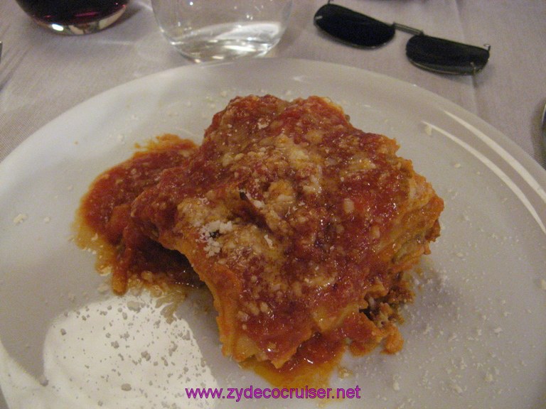 035: Carnival Freedom Inaugural, Rome - Ristorante Pizzeria Lingua Lunga - Lasagna