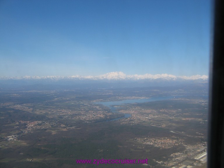 006: Finally on the plane to Venice - lots of beautiful scenery leaving Milan