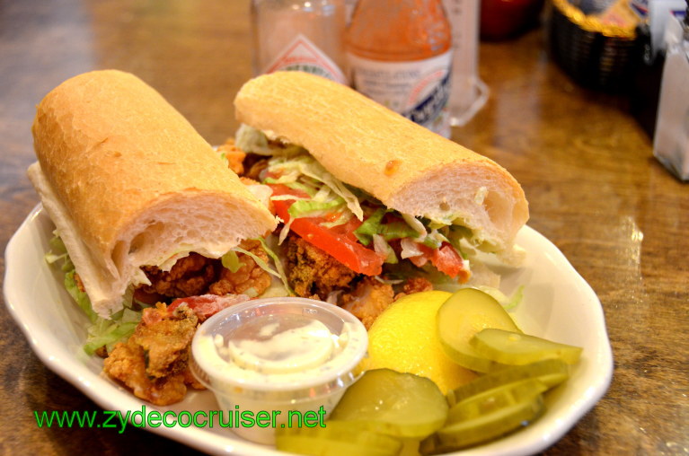 060: Baton Rouge Trip, March, 2011, New Orleans, Mandina's Restaurant, Half Shrimp Half Oyster Poboy