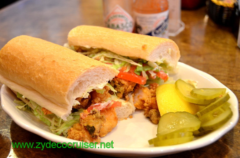 061: Baton Rouge Trip, March, 2011, New Orleans, Mandina's Restaurant, Half Shrimp Half Oyster Poboy