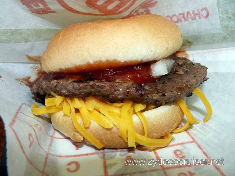 007: Bud's Broiler, New Orleans, City Park Ave Location, Number 4 with Hickory Sauce and Onions