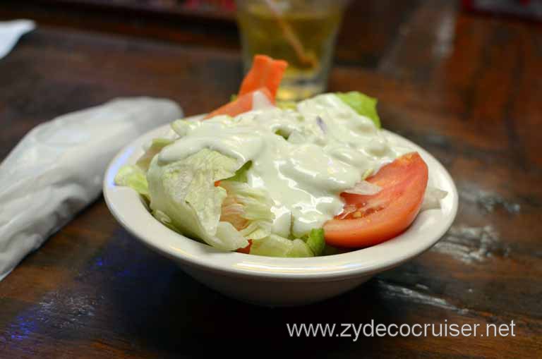 004: Kenner, LA, November, 2010, Harbor Seafood, Side Salad with Blue Cheese, JW Black on the rocks - $4.50!