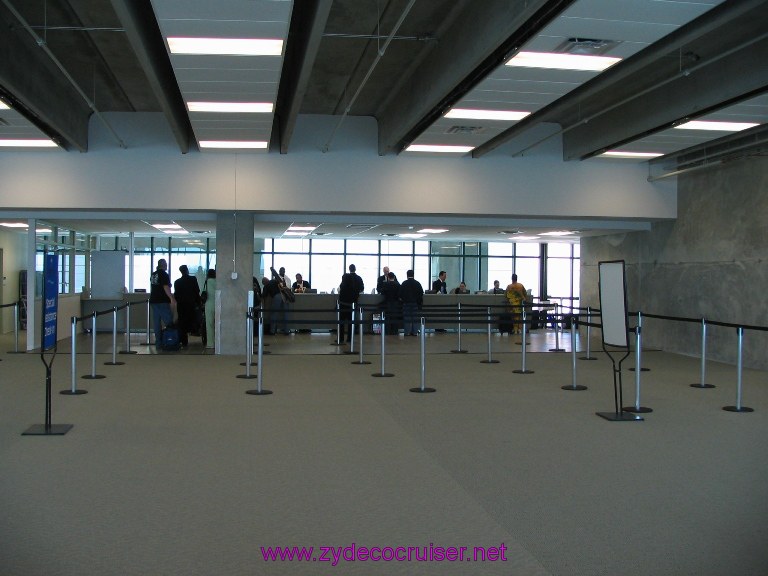 New Orleans, Erato Street Cruise Terminal, No crowds this time checking in.