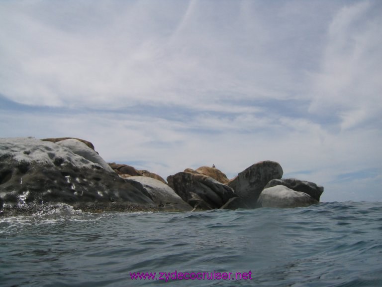 062: Carnival Liberty, Tortola, Patouche, Extreme Machine, The Baths, Virgin Gorda, Somebody sitting on top of a boulder off in the distance...