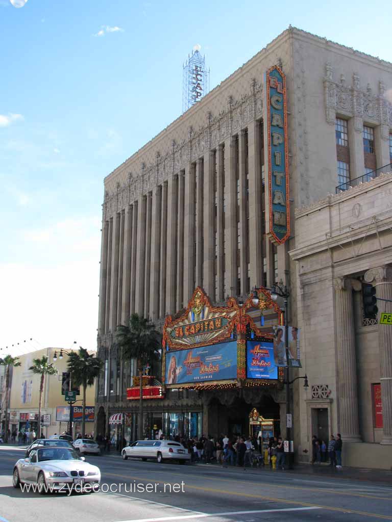 141: Carnival Pride, Long Beach, Sunseeker Hollywood/Los Angeles & the Beaches Tour: El Capitan Theatre, http://disney.go.com/disneypictures/el_capitan/