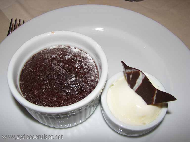 Carnival Warm Chocolate Melting Cake, Carnival Splendor Inaugural